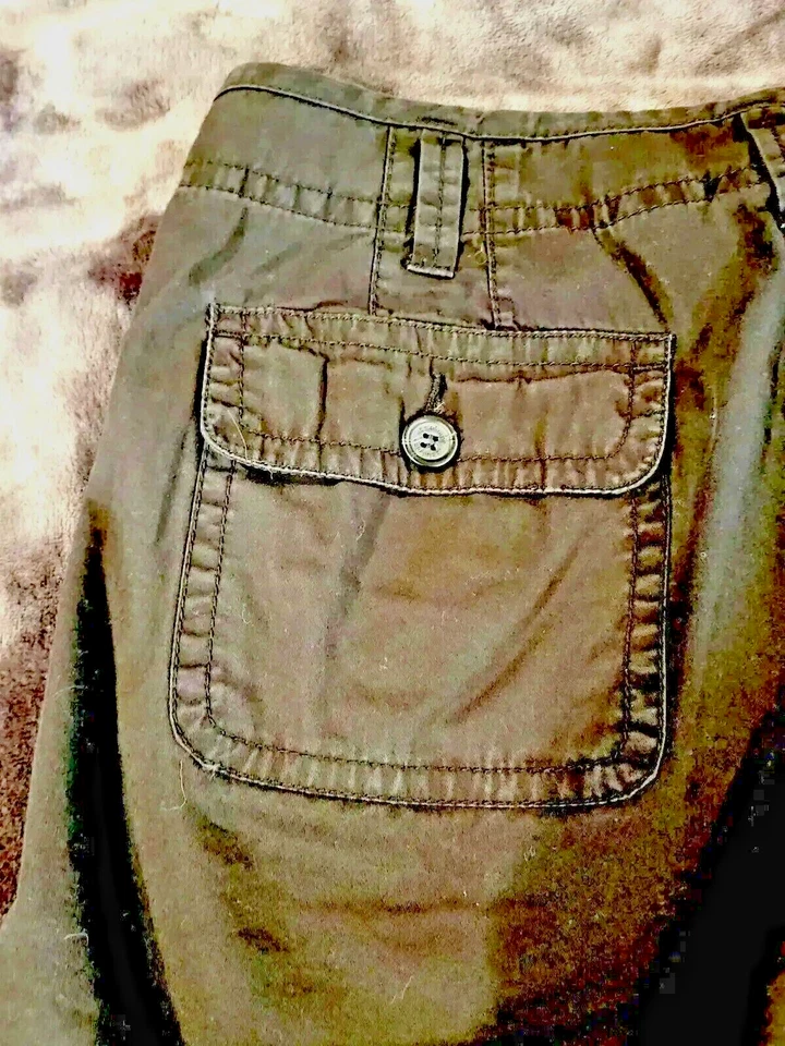 Pantalones Cortos LIZ Claiborne Años 90 Negros 12 Carga 5 Bolsillos Campamento Utilitario Calce Relajado Foto 2 de 4