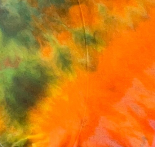 Peace Sign/Scrunch Ice Tie Dye T-Shirt, Unisex L SS, Multicolor Rainbow - Picture 4 of 6