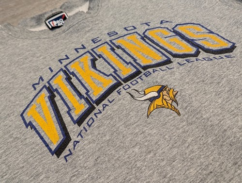 Vtg Minnesota Vikings Sweater Adult Large Gray Sweatshirt Pro Player Womens 90's - Picture 3 of 8
