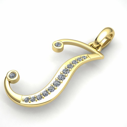 Collar Colgante Alfabeto Diamante Natural Iniciales A a Z Oro 10k - Imagen 50 de 132