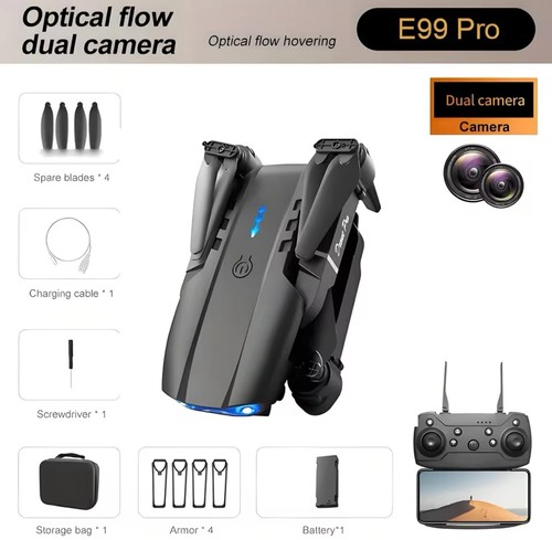 2025 New E99 PRO RC Drone With 4K HD Dual Camera FPV WIFI Foldable Quadcopter - Picture 2 of 6
