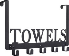 Over The Door Hooks, Towel Holder for Bathroom, Mount Towel Rack Cupboard Metal