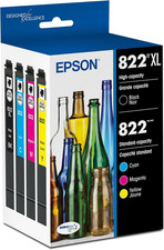EPSON 822 Durabrite Ultra Ink High Capacity Black Standard Color Cartridge Com