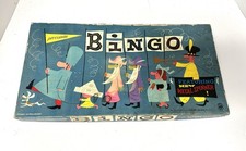 Vintage 1950s Pressman Bingo with Metal Spinner 1166 Made in USA Retro Cards