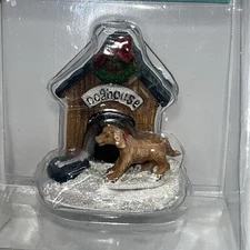FG Square Christmas Village Figures Dog House