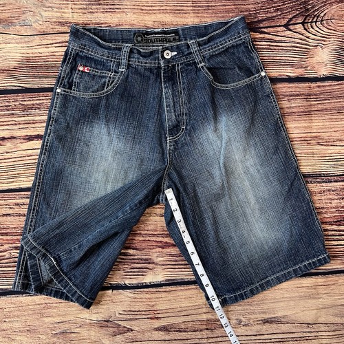 Southpole Shorts Jorts Men's Size 30 Baggy Red Tab 11 Inseam Denim Vintage Y2K - Picture 8 of 13