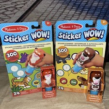 2 Sticker Wow Activity Book By Melissa And Doug, Tiger And Dog You Get both  
