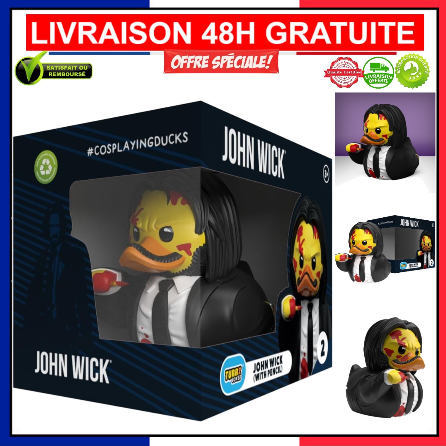 Canard John Wick Pencil TUBBZ figurine de bureau pour geek