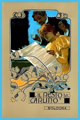   Il Resto del Carlino (1900s) Vintage Italian Art Poster - Hi-Res  Print -