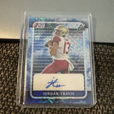 2023 Leaf Pro Set Metal Jordan Travis Blue Traxx True 1/1 Rookie Auto Seminoles 