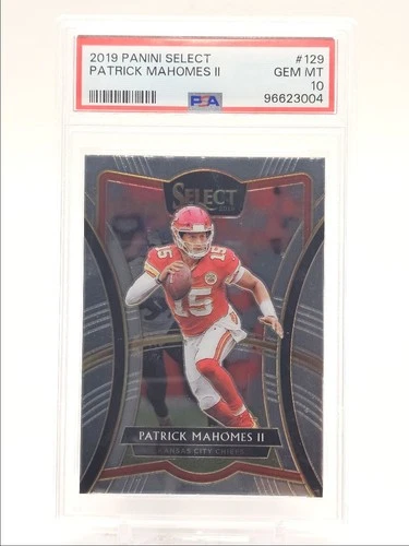 PATRICK MAHOMES II 2019 SELECT PREMIER LEVEL FOOTBALL CHIEFS PSA 10 Q0004