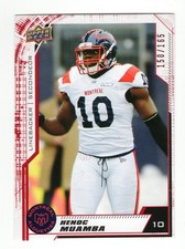 2020 UD CFL Henoc Muamba #4 RED Montreal Alouettes 150/165 St. FX