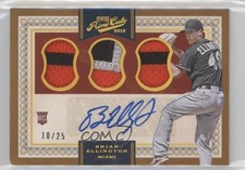 2016 Panini Prime Cuts Base IX Holo Gold 10/25 Brian Ellington #241 Auto 0c6