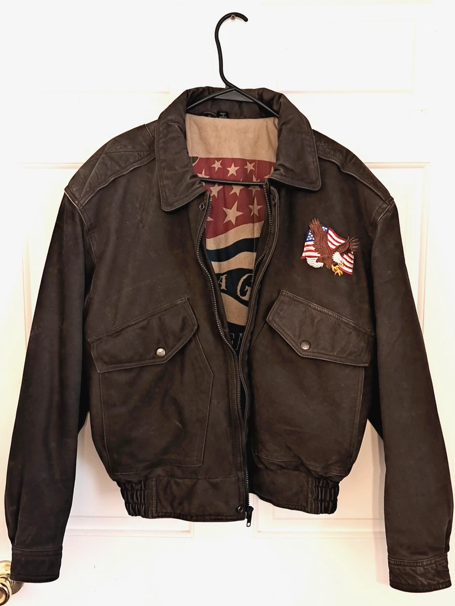 Veste Bomber Réversible Vintage Mirage Globe - Taille M - Homme - Rouge - Occasion