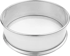 Stainless Steel Flour Sifter Fine Mesh round Flour Sieve for Baking 8" Diameter 