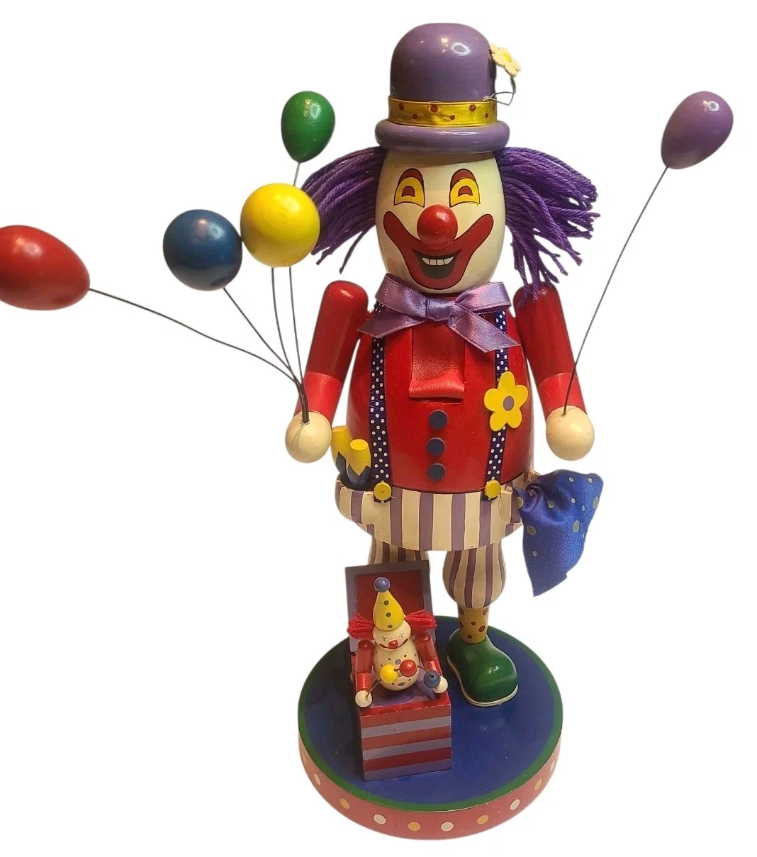 Vintage 1998 Buster The Clown Nutcracker Village Nut Cracker Circus READ