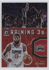 2021-22 Panini Donruss Optic Raining 3s Red Prizm 13/99 Paul George #19 0q3