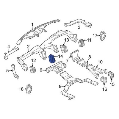 Genuine Ford Dashboard Air Vent ML3Z19893AG | eBay