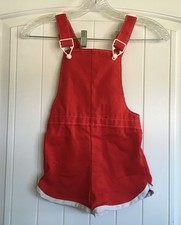 VINTAGE HEALTH TEX CHILDREN OVERALLS / SHORT LENGTH / RED / SIZE 6X