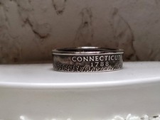 CONNECTICUT - Size 9  State Quarter Coin Ring