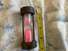 Vintage Wood Egg Timer 3-Minute   Pink Sand H...