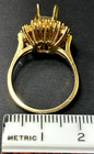 Vintage 14K Gold Emerald Cut Halo Semi Mount Ring Setting 5.40g Size 6.5 — photo 3