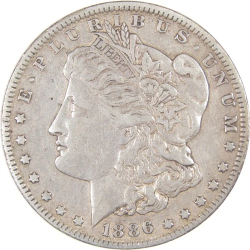 1886 O Morgan Dollar XF EF Extremely Fine Silver $1 Coin SKU:I17287