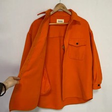 Vintages Bimz Boys Pocket Shirt Jacket Orange Unisex