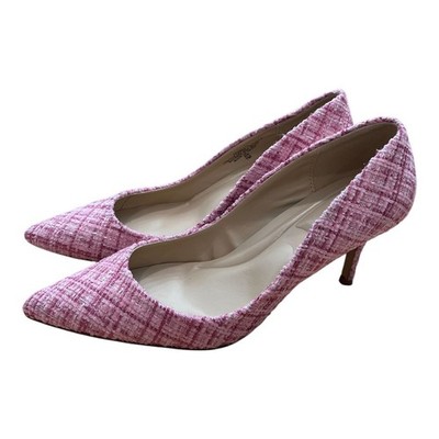 Charles by Charles David Maxx Pink Tweed Pointed Toe Pumps Heels Womens 7 Barbie