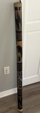 Original Bamboo Rain stick 47  Handcarved Dot-Painted Shaker VINTAGE Rainmaker
