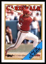 Jack Clark 1988 Topps #100 Cardinals MLB READ FREE SHIPPING AutographDen