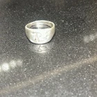 50's Monogramed Initial Letter RF Sterling Silver Vintage Signet Ring Retro