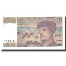 [#805634] France, 20 Francs, Debussy, 1980, 1980, UNC, Fayette:66.01W5, KM:151, 