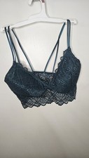 Auden Teal Lightly Lined Lace Bralette Size Large