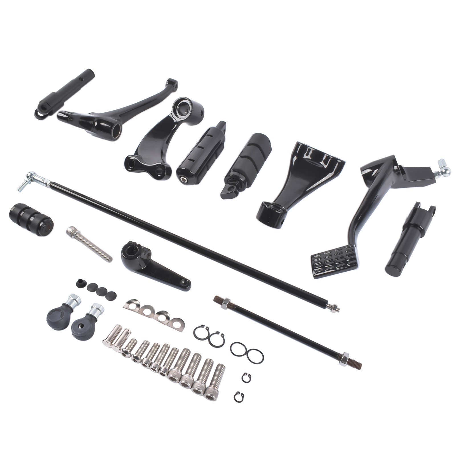 Forward Controls Foot Pegs Levers Linkages For HarleySportster 883/1200 Aluminum