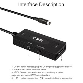 HDMI Converter For Sega Saturn Console SS To HD 1080P 16:9/4:3 Widely Compatible