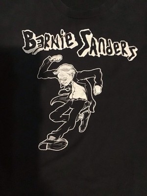 Bernie Sanders  Punk Rock Design T Shirt In the Style Of The Circle Jerks 2XL