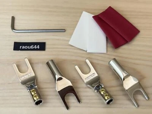 FURUTECH FP201R ADL Audio Grade Y Lug Terminal Rhodium Plated 4 Pieces 1 Set - Image 2 of 4