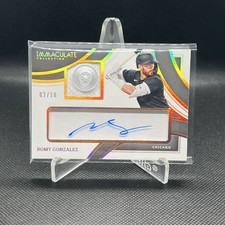 2022 Immaculate Romy Gonzalez GOLD /10 Auto & Game Worn Patch Red Sox White Sox