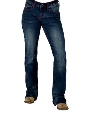 Cowgirl Tuff Western Jeans Womens Pink Arrows Medium Wash JPNKAW
