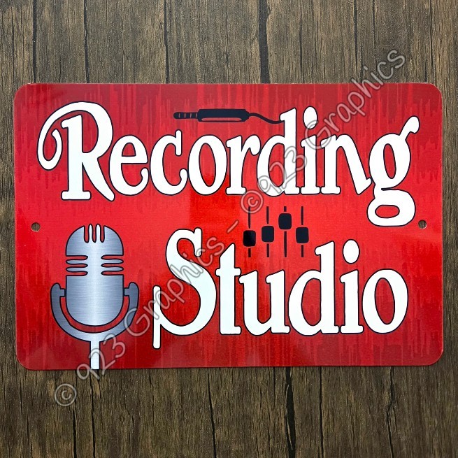 Recording Studio Metal Sign audio engineer mixing home music producer room mixer