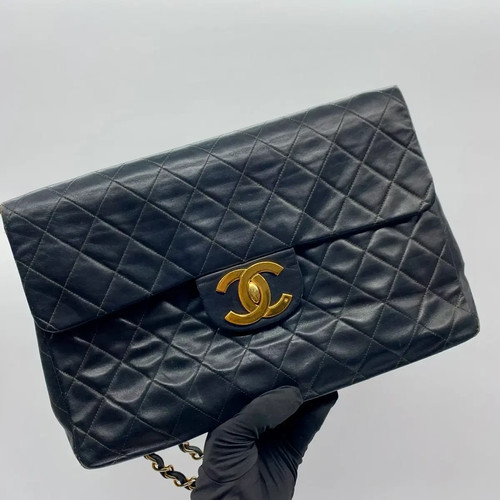 Chanel Matelassé Single Flap Bag Black