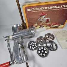 Vintage 1982 MK Meat Mate Meat Grinder Sausage Stuffer 3105 Complete w/ Box