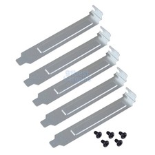 5pcs PCIe PCI Express Slot Cover for PC Case Dustproof Silver