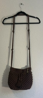 The Sak Ivy Crochet Bucket Crossbody Brown