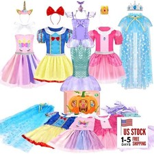 Princess Dress Up, Dress Up Clothes for Girls 3-6, Cosplay Princess Costume