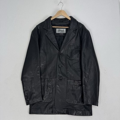Wilson s Pelle Studio Echtleder Jacke Blazer weich Y2K Mantel Herren XL 44 