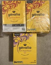 3 Packs Gevalia Various Blends K-Cups 3 24 72 Count BB 7/10/26