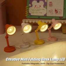 Portable LED Mini Desk Lamp with Clip USB Powered Reading Light for Bedroom