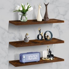 Set of 3 Floating Wall Shelves Picture Ledge Display Rack Book Hanging Shelf UK